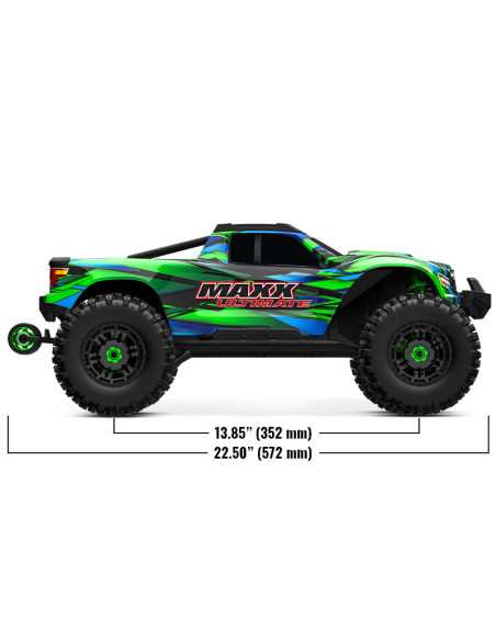 TRAXXAS MAXX Ultimate 4WD, VXL-4S, TQi 1/10 MOSTER TRUCK BRUSHLESS Verde - Imagen 6