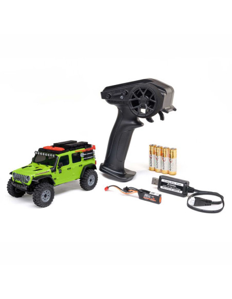 AXIAL SCX30 Jeep Wrangler JLU 4X4 RTR, 1/30 cepillado (batería y cargador incluidos)verde - Imagen 1