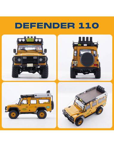 FMS Land Rover Defender 110 FCX10 Camel Edición 4x4 1/10 RTR Escobillas - Imagen 6