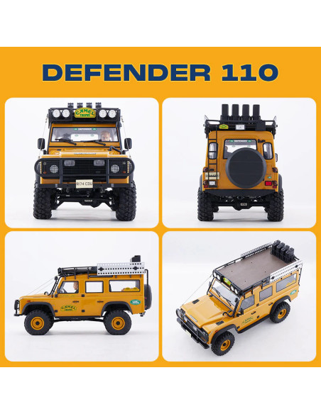 FMS Land Rover Defender 110 FCX10 Camel Edición 4x4 1/10 RTR Escobillas - Imagen 6