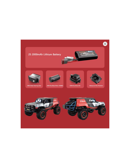 Hyper Go Ford Bronco R 4WD RTR 1/12 H12P Crawler Truck(INCLUYE BATERIA Y CARGADOR) - Imagen 10