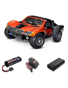 SUPERPACK TRAXXAS SLASH 4X4 BL-2S BRUSHLESS 4WD ESCALA 1/10 TQ 2.4GHZ FOX+BATERIA Y CARGADOR+CAMBIO DE SERVO - Imagen 1