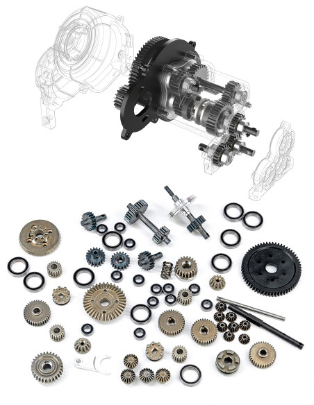 KIT CROSS EMO XL2 1/8 ARTR (gris) - Imagen 10