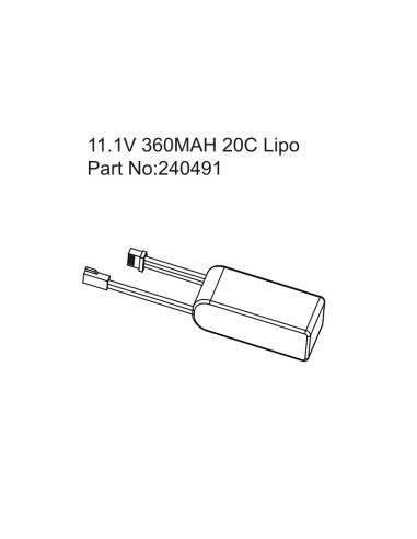 ABSIMA BATERIA 11.1V 360MAH 20C Lipo - Imagen 1