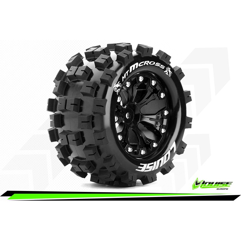 LR-T3274SBH LOUISE MT-CROSS JUEGO NEUMATICOS 1/10 RUEDAS NEGRAS 2,8  1/2 HEX 12mm - Imagen 2