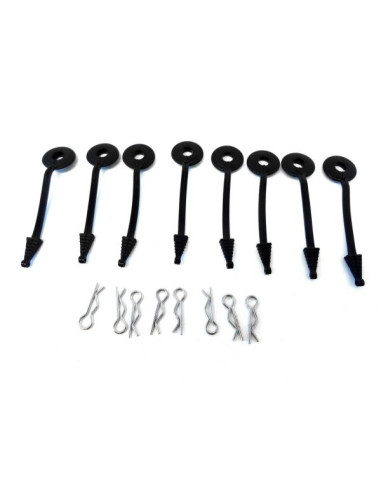 RV66170 Pasadores para carrocería de camión, ojales, correas de goma (juego de 8) - Imagen 1