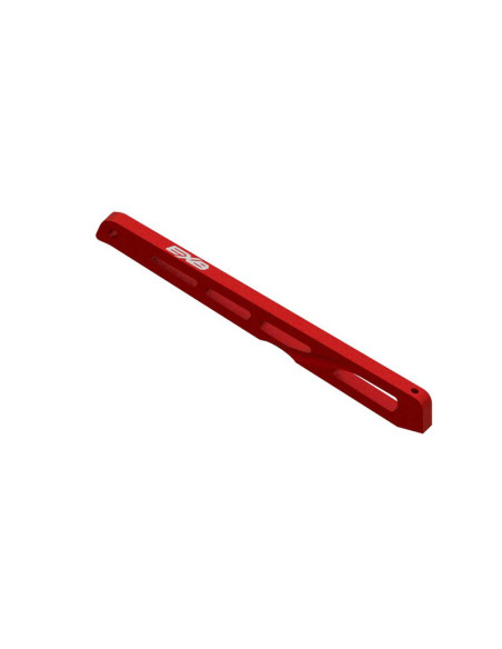 ARA320567 Refuerzo central trasero de aluminio para chasis, 140 mm, rojo: EXB - Imagen 1