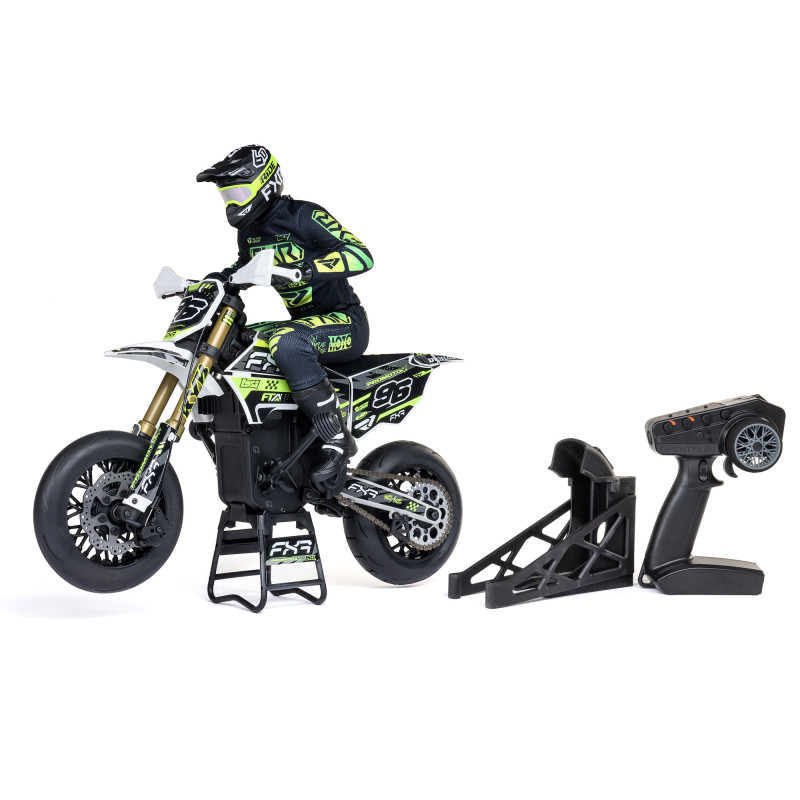 LOSI 1/4 PROMOTO-SM FXR SUPERMOTO RTR Básica, Blanca - Imagen 2