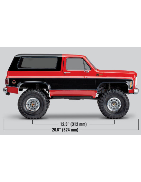 TRAXXAS TRX4 CHEVROLET BLAZER K5 SCALE 4X4 4WD CRAWLER 1/10 ,ROJOTRA82076-4R - Imagen 8