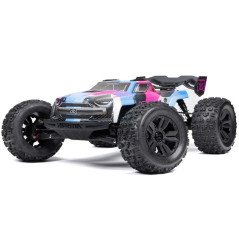 PACK ARRMA KRATON 6S 4X4 RTR 1/8 BRUSHLESS 6S BLX V6, azul/rosa+2XBATERIA 3S 5000MAH+CARGADOR - Imagen 2