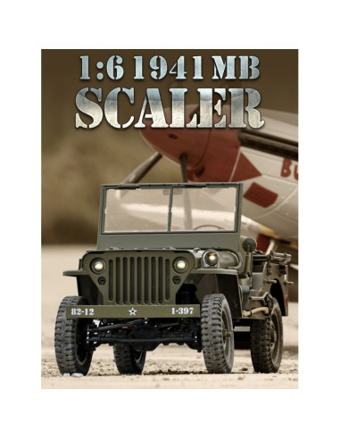 Rock Crawler MILITARY SCALER JEEP WILLYS RTR 1/6  ROC HOBBY - Imagen 12