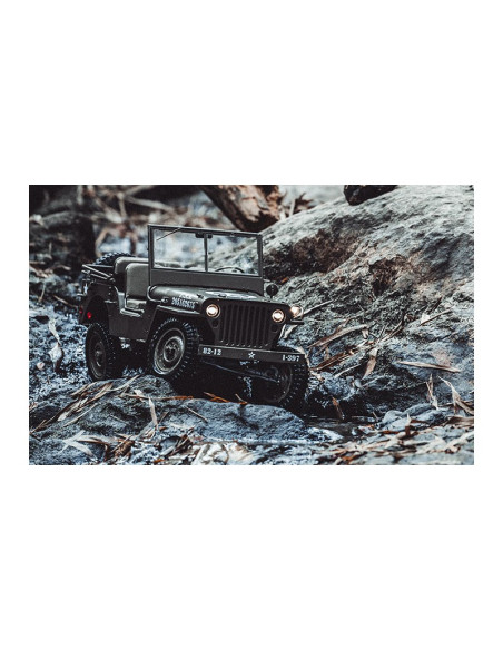 Rock Crawler MILITARY SCALER JEEP WILLYS RTR 1/6  ROC HOBBY - Imagen 16