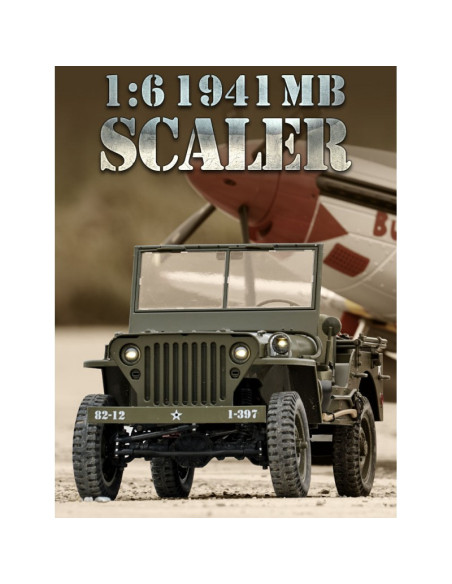 PACK MILITARY SCALER JEEP WILLYS RTR 1/6  ROC HOBBY+BATERIA Y CARGADOR - Imagen 13