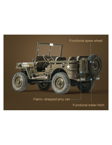PACK MILITARY SCALER JEEP WILLYS RTR 1/6  ROC HOBBY+BATERIA Y CARGADOR - Imagen 15