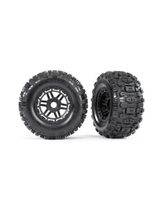 TRX8973 Neumáticos y ruedas, ensamblados, pegados  neumáticos Sledgehammer™(2) (17 mm estriados) - Imagen 1