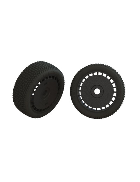 ARA550098 Juego de neumáticos pegados dBoots Exabyte, negro (2) - Imagen 1
