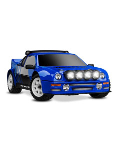 Traxxas Mini Rally VXL Ford RS200 1/12 incluye batería y cargador USB AZUL - Imagen 1