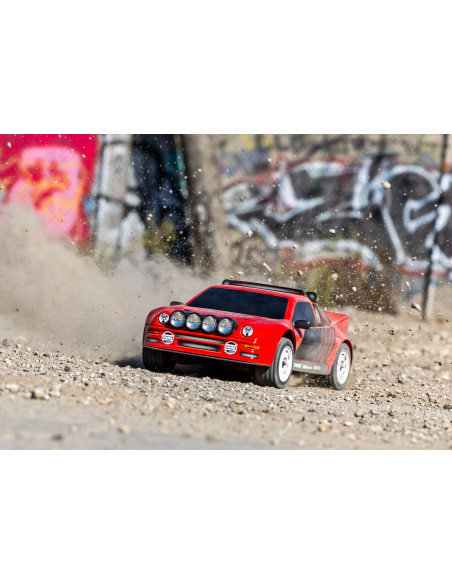 Traxxas Mini Rally VXL Ford RS200 1/12 incluye batería y cargador USB ROJO - Imagen 4