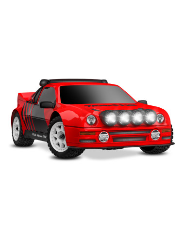 Traxxas Mini Rally VXL Ford RS200 1/12 incluye batería y cargador USB ROJO - Imagen 1