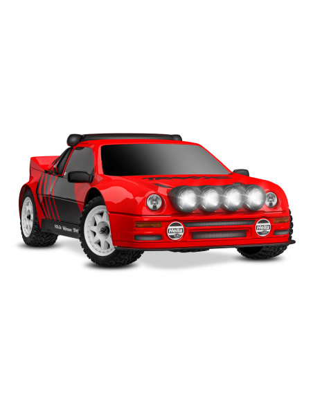 Traxxas Mini Rally VXL Ford RS200 1/12 incluye batería y cargador USB ROJO - Imagen 1