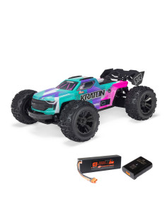 Arrma Mini Kraton 1/16 3S DSC 4X4 RTR Brushless Batería y cargador AZUL/ROSA - Imagen 1