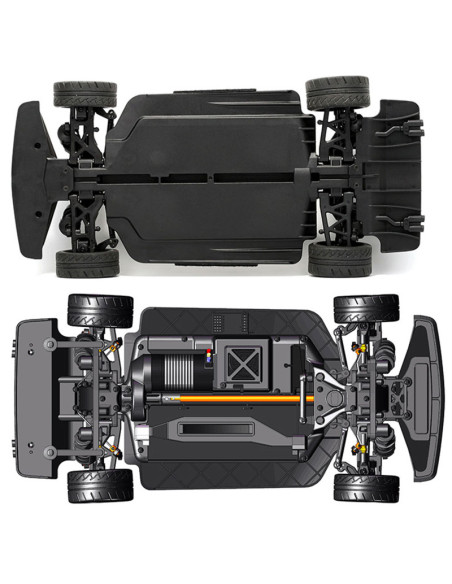 PACK HNR BMW 1/10 DRIFT BRUSHLESS 60A 3300KW 4X4+ BATERIA LIPO 2S+CARGADOR - Imagen 5