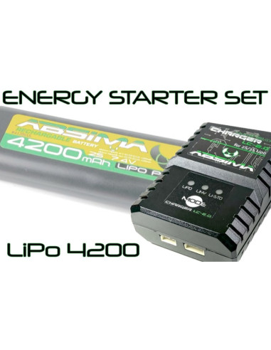 PACK BATERIA Y CARGADOR ABSIMA 4200 (LiPo-LC-2.0) - Imagen 1