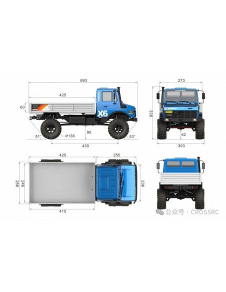 CROSS CAMION EMO X6 1/8 RTR Brushles(Azul) - Imagen 8