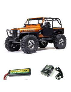 PACK AXIAL 1/10 SCX10 III Jeep CJ-7 4X4 RTR Brushed+BATERIA Y CARGADOR ABSIMA - Imagen 1