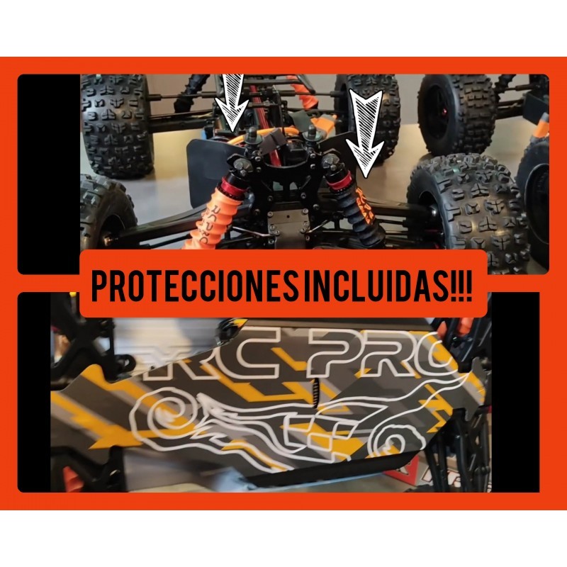 LOSI 8IGHT 1/8 4WD BUGGY MOTOR DYNAMITE 21NITRO RTR,ROJO/AMARILLO,+KIT ARRANQUE, BATERIA DYNAMITE, LOS04010V2 - Imagen 21