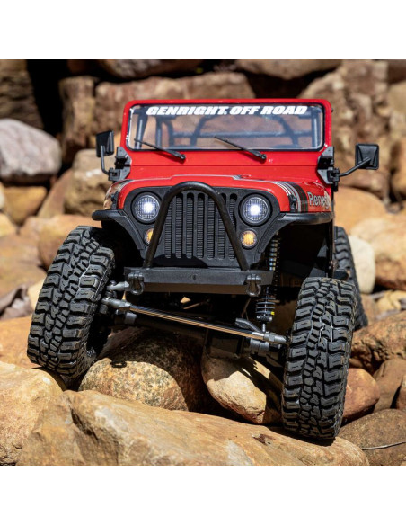 AXIAL 1/10 SCX10 III Jeep CJ-7 4X4 RTR Brushed Rock Crawler ROJO - Imagen 8