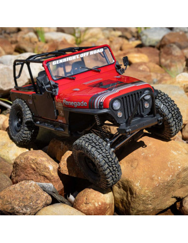 AXIAL 1/10 SCX10 III Jeep CJ-7 4X4 RTR Brushed Rock Crawler ROJO - Imagen 9