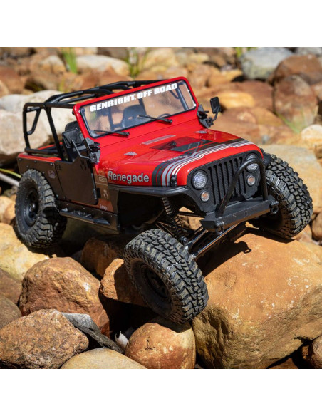 AXIAL 1/10 SCX10 III Jeep CJ-7 4X4 RTR Brushed Rock Crawler ROJO - Imagen 9