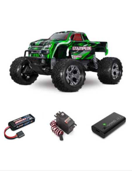 TRAXXAS STAMPEDE  2WD BL-2S HD VERDE - Imagen 1