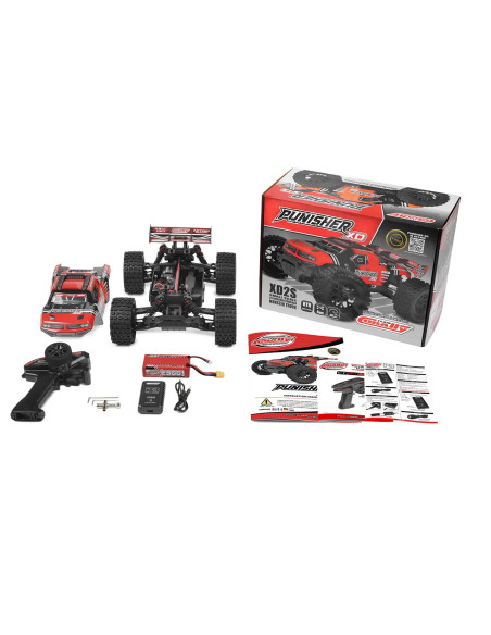 TEAM CORALLY PUNISHER XD RTR 1/12 Motor 2S con escobillas Batería y cargador incluidos ROJO - Imagen 13