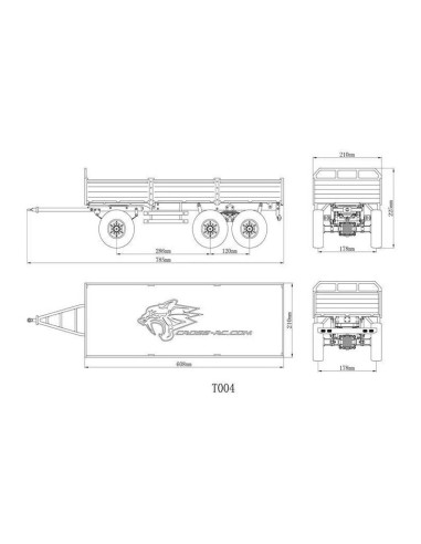 CRO90100051 CROSS Remolque T004A 1/12 - Imagen 3