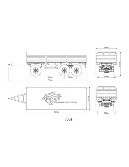 CRO90100051 CROSS Remolque T004A 1/12 - Imagen 3