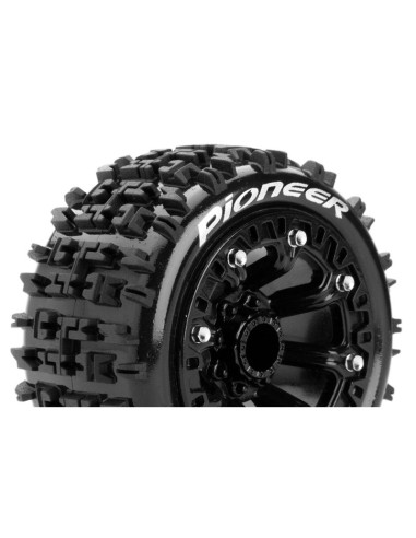 LR-T3278SB ST-PIONEER 1/16 Truck Tire Set  Mounted  Sport  Black 2.2 Wheels - Imagen 1