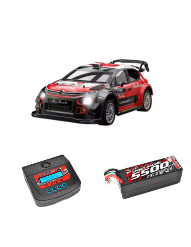 PACK Hyper Go Citröen DS WRC 1/7 Brushless 4s+BATERIA 5500MAH 4S+CARGADOR TEAM CORALLY - Imagen 1
