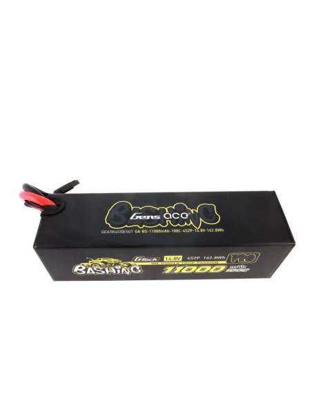 Paquete de batería LiPo Gens Ace G-Tech de 11000 mAh, 14,8 V, 100C, 4S2P con la serie EC5-Bashing. - Imagen 1
