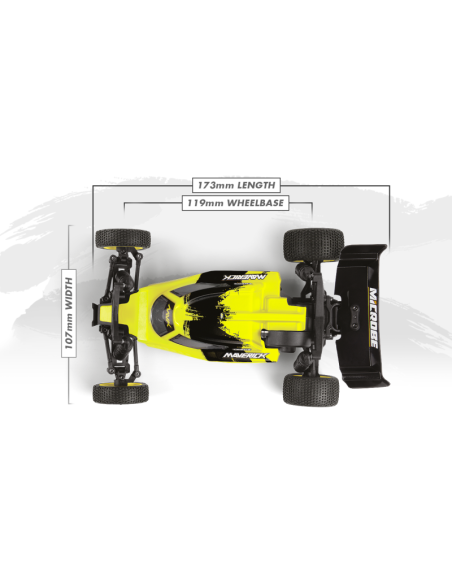 Maverick RC Microbe Flux 1-24th Buggy AMARILLO - Imagen 2