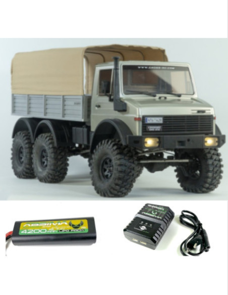 PACK CROSS RC CAMION NT6 1/10 RTR Kit (gris)+BATERIA 2S Y CARGADOR ABSIMA - Imagen 1
