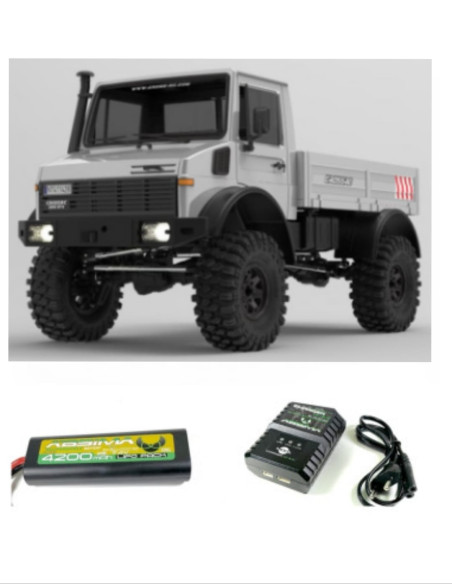 PACK CROSS RC NT4 1/10 RTR Kit (gris)+BATERIA 2S Y CARGADOR ABSIMA - Imagen 1