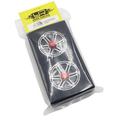 WL-0118BKRUEDA 2.2 PULGADAS  ALUMINIO CNC 6 RADIOS BEADLOCK WHEEL W / WHEEL HUB 2PCS NEGRO - Imagen 2