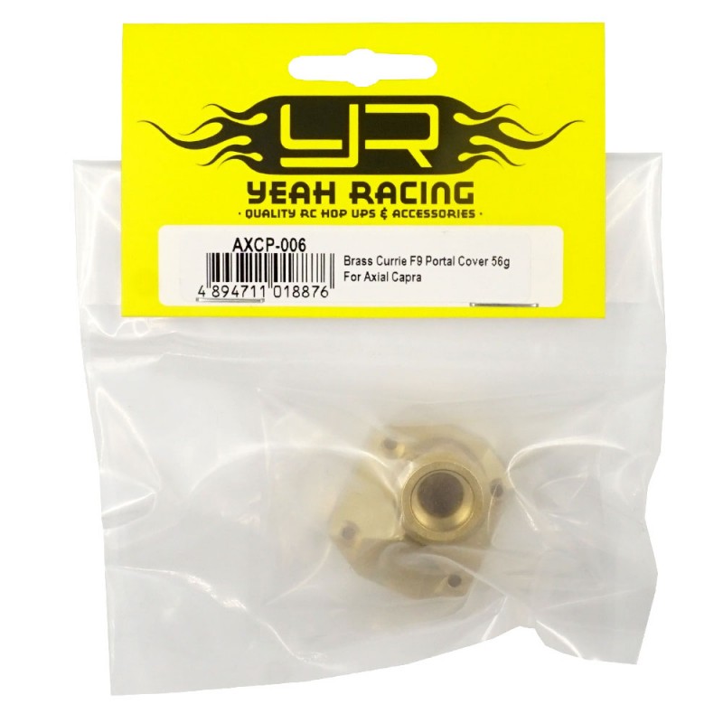 AXSC-006CUBIERTA DE DIFERENCIAL LATON PARA AXIAL CAPRA 56G F9 PORTAL COVER YEAH RACING - Imagen 3