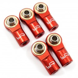 YA-0550RD EXTREMOS DE VARILLA DE ALUMINIO M3 (5 PIEZAS) ROJO YEAH RACING - Imagen 1