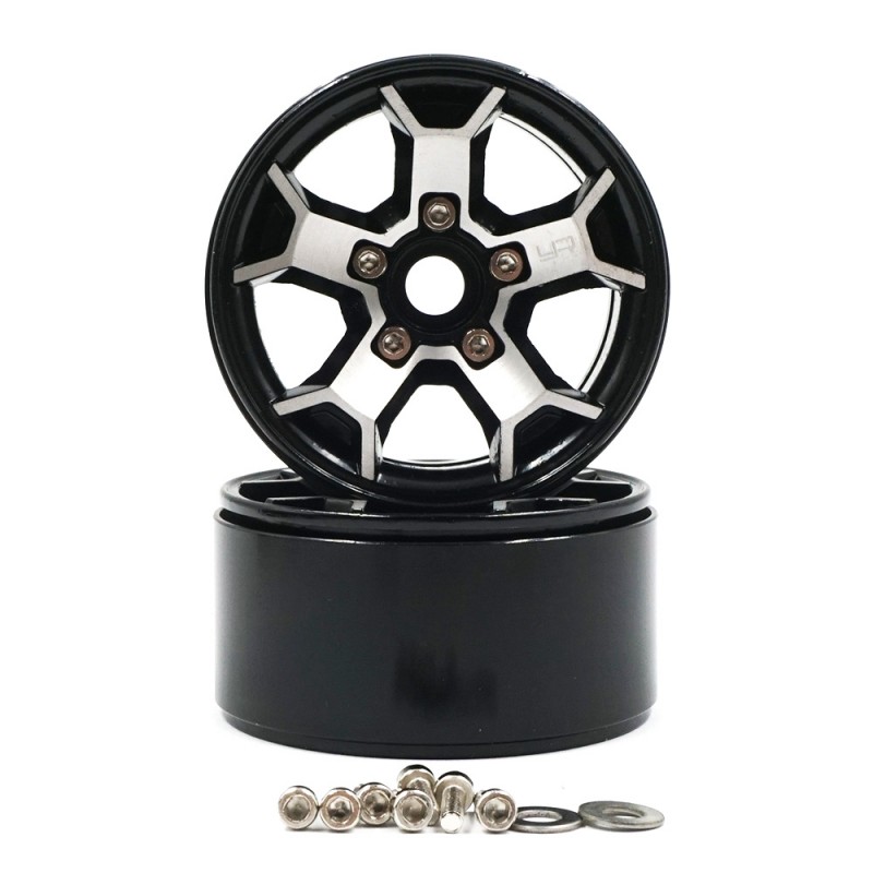 LLANTA 1.9 ALUMINIO CNC 5 RADIOS BEADLOCK RIM 2PCS YEAH RACING - Imagen 4