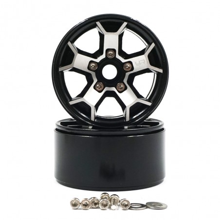 LLANTA 1.9 ALUMINIO CNC 5 RADIOS BEADLOCK RIM 2PCS YEAH RACING - Imagen 4