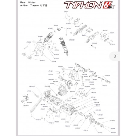 AR310456 EJE DE TRANSMISIÓN 91MM DOGBONE 2 UNIDADES(ARAC4031) - Imagen 2