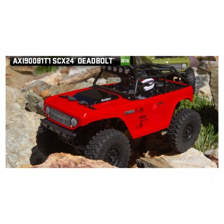 AXI90081T1AXIAL SCX24 Deadbolt 1/24th Scale Elec 4WD - RTR, Rojo - Imagen 5